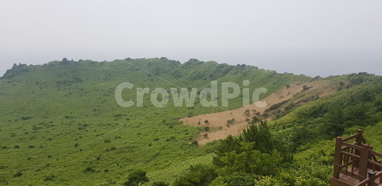자연,사태,성산일출봉,봉우리,비