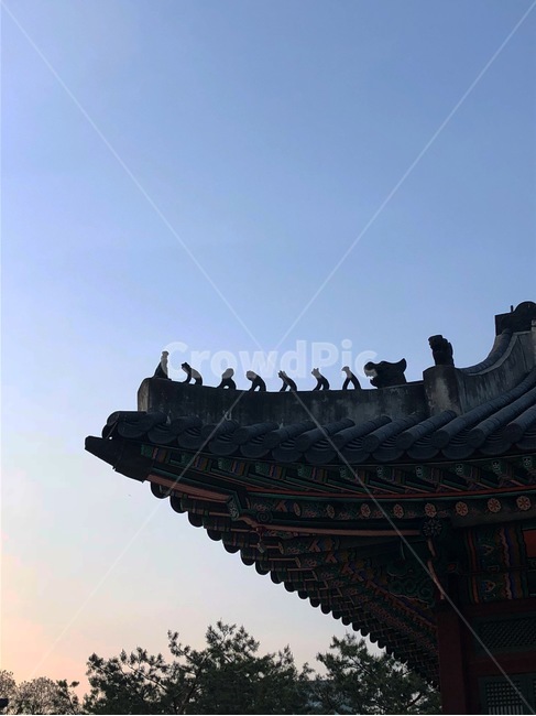 덕수궁,궁궐,잡상,처마,하늘,한국,서울,랜드마크,korea,seoul,전통,한국적인,우아한,고풍스런