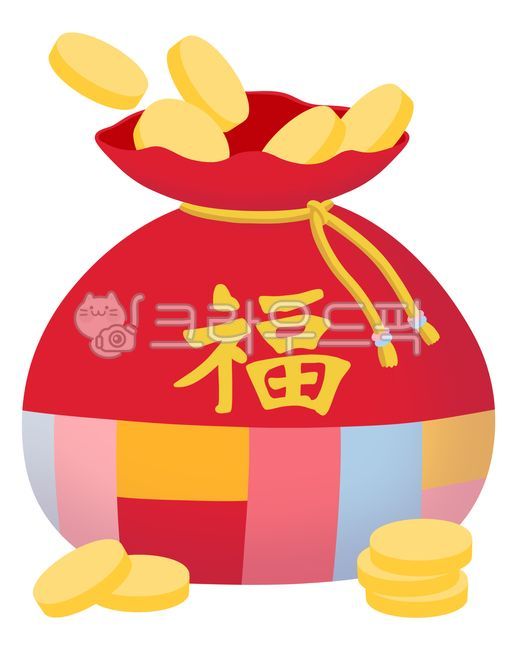 복주머니, 복주머니일러스트, 복주머니png, 장신구, 전통, 사진,이미지,일러스트,캘리그라피 - hyodu작가
