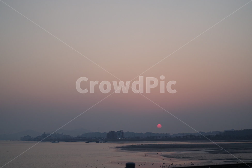 군산,바다,풍경,노을,저녁,군산앞바다,landscape,해질녘,군산하구둑,하구둑