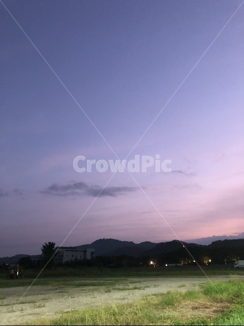 풍경,보라,공허함,허허벌판,하늘