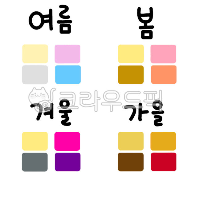 퍼스널컬러,퍼스널컬러,컬러,칼라,색깔,메이크업,아름다움,미용실,화장품,화장,뷰티,색감,물감,웜톤,쿨톤,피부,색상,색,디자이너,컬러칩,옷,패션,색연필,그림,미술