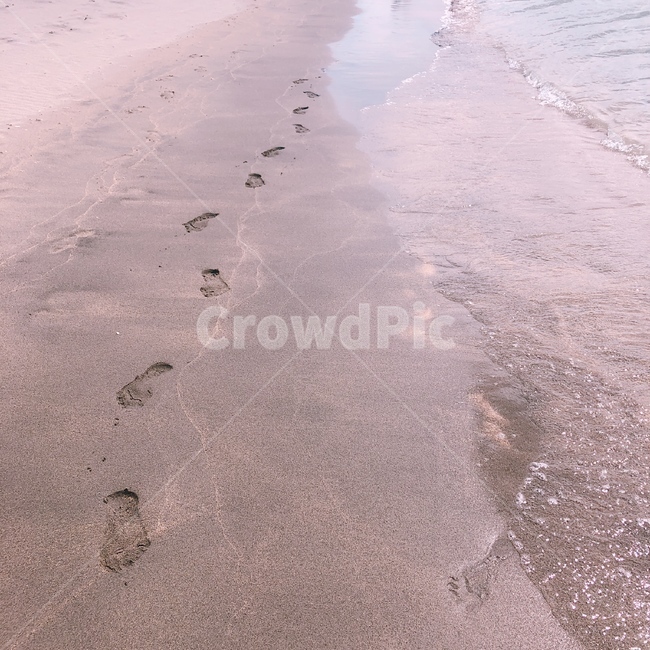 발자국,바다,제주도,파도,배경,해변,바다,beach,sea