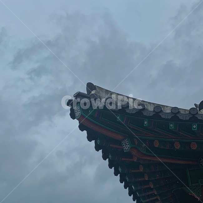 모서리,감성,흐린날,천막,한옥