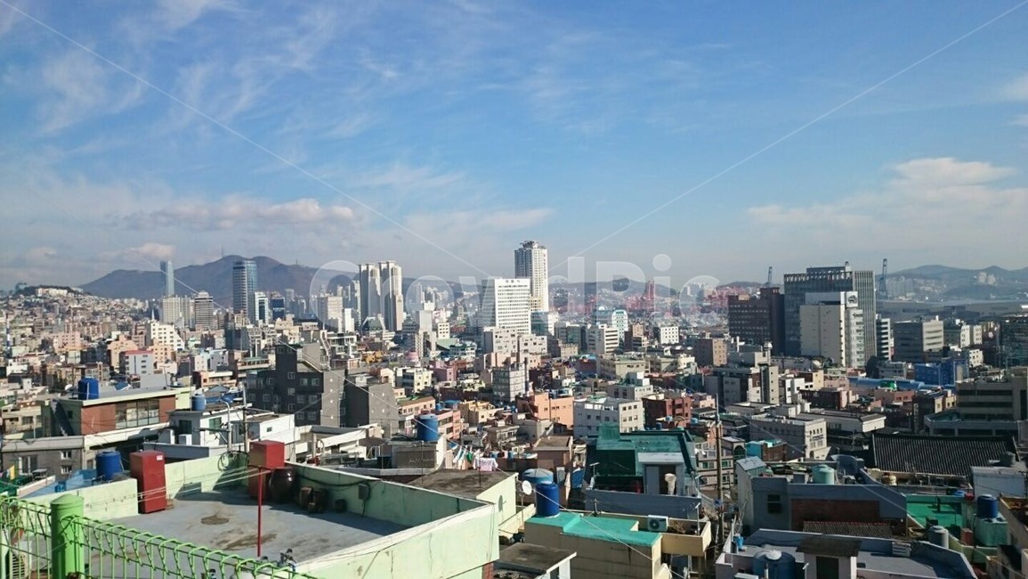부산,마을,건물,하늘,날씨,구름