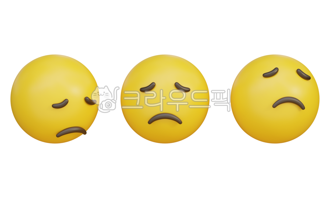 이모티콘,이모지,표정,감정,감정표현,그래픽,3d,쓰리디,얼굴,정색,슬픔,슬픈,우울,불행