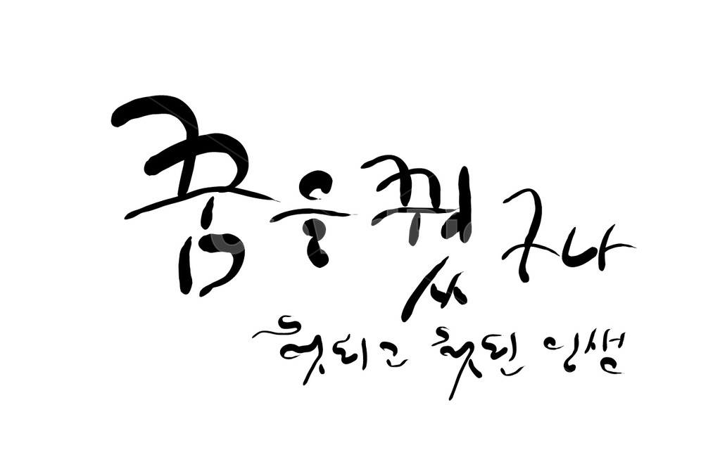 꿈,인생,헛되다,캘리그라피,손글씨,허황