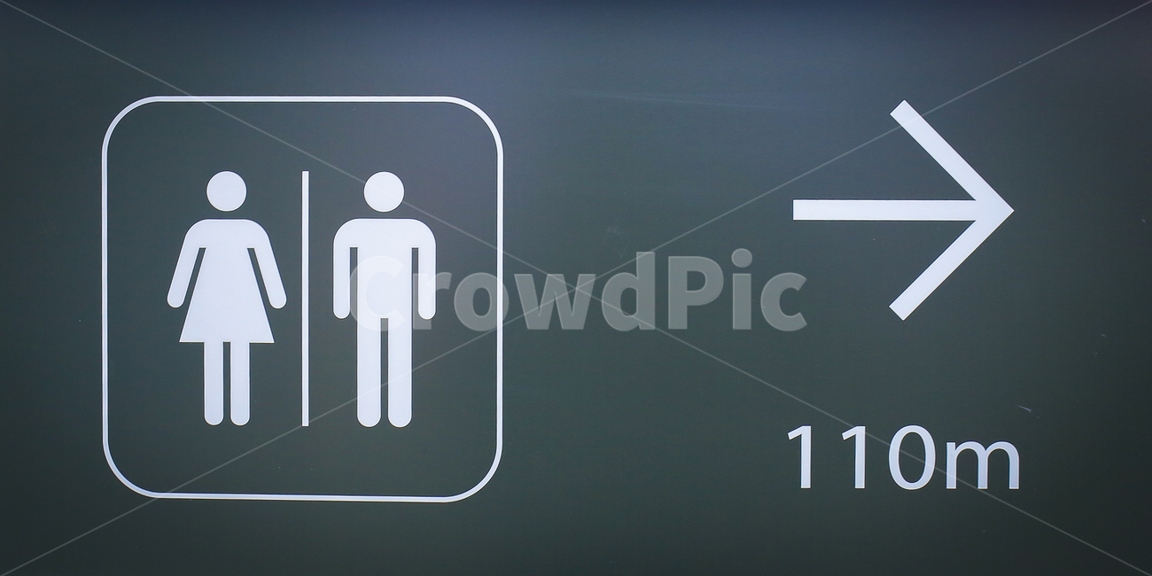 화장실,110m,남녀,표지판,오른쪽