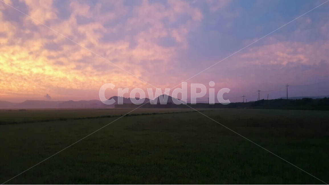 노을,저녁,저녁노을,하늘,논,자연,풍경,구름,들판,산,자연,풍경,nature,landscape,outdoors,옥외