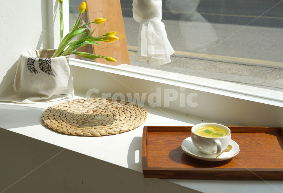 음료,레몬차,tea,카페,노란색,노랑색,튤립,음료수,drink,beverage,감성,sensible,feeling