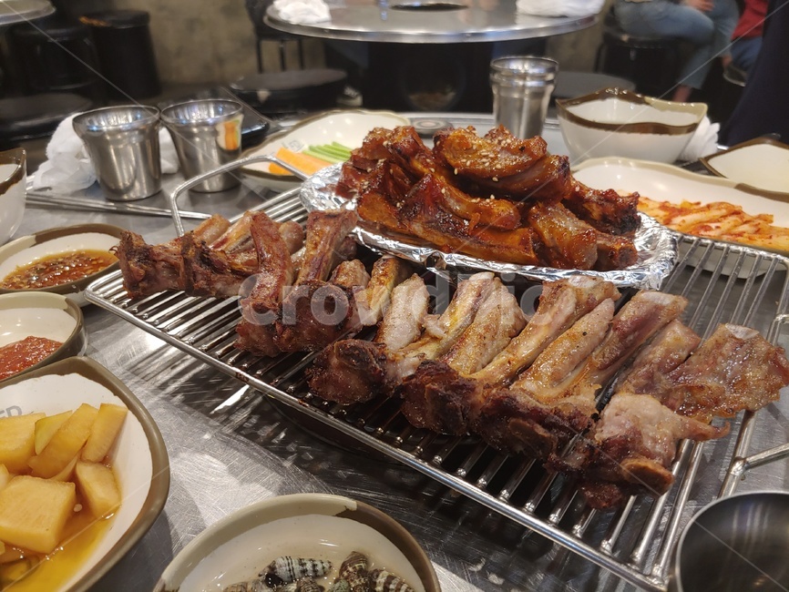 쪽갈비,고기,외식,갈비,반찬