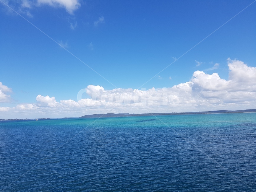배,ferry,하늘,바다,자연,여름,호주,구름