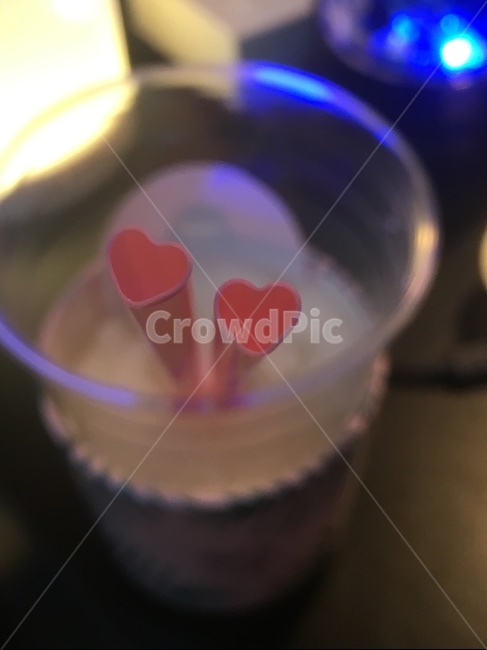 하트,빨대,스트로우,생맥주,핑크하트,러블리