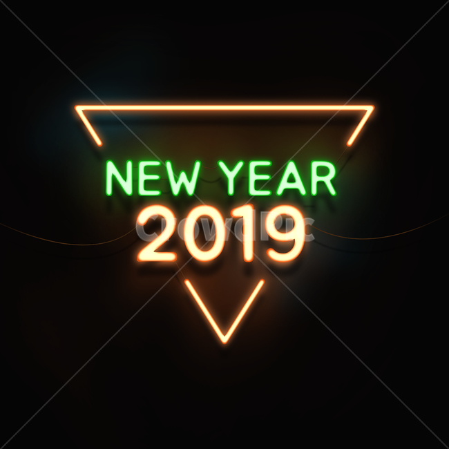 네온사인,신년,새해,2019,2019년,기해년,일러스트,그래픽,조명,간판,텍스트,알파벳,타이포,타이포그라피,그래픽,일러스트레이션,graphic,illustration