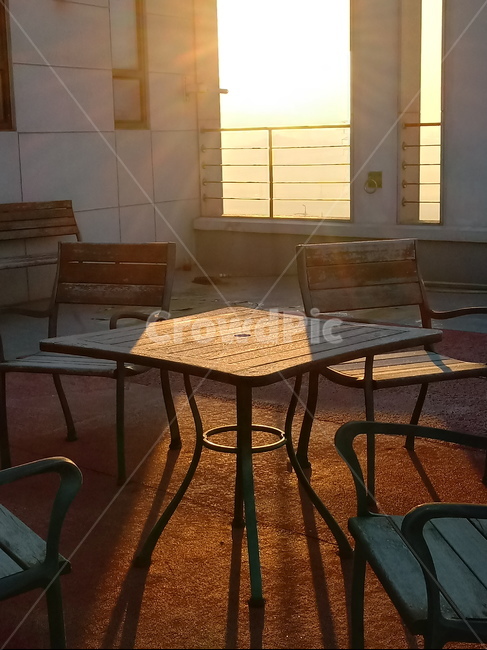 일출,태양,여명,sunrise,탁자,의자,옥상
