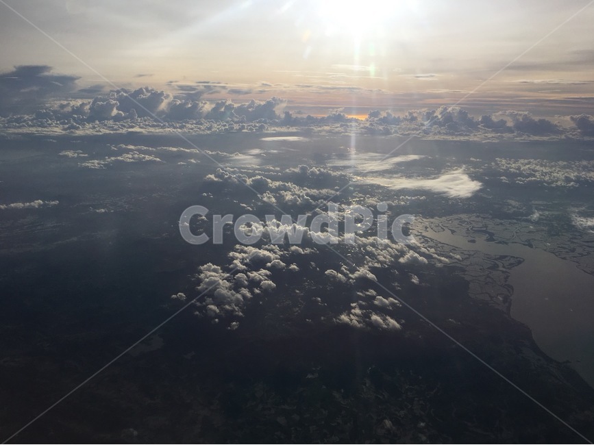 하늘,구름,해,비행기,sky,cloud,sun,자연,풍경,nature,landscape,경치,outdoors,옥외,scenery,aerial view,조감도