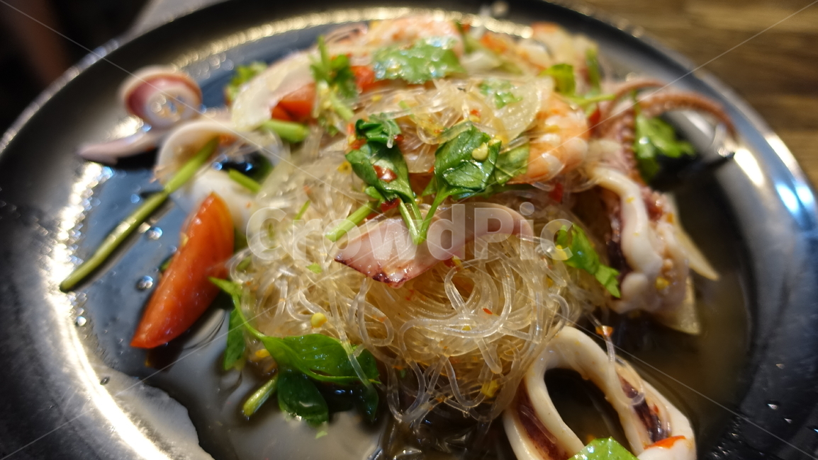 얌윤센,오징어,당면,태국음식,음식,food