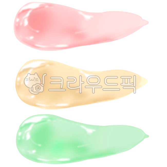 화장품,일러스트,크림,색깔,물감,제형