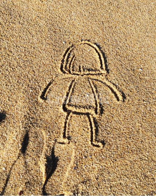 모래,손그림,뒷모습,모래사장,모래그림,낙서,해변,바다,beach,sea