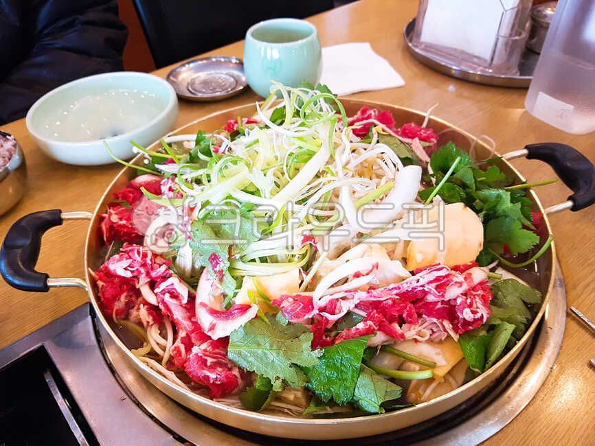 불고기전골, 불고기, 고기전골, 국물요리, 파, 사진,이미지,일러스트,캘리그라피 - 앙마작가
