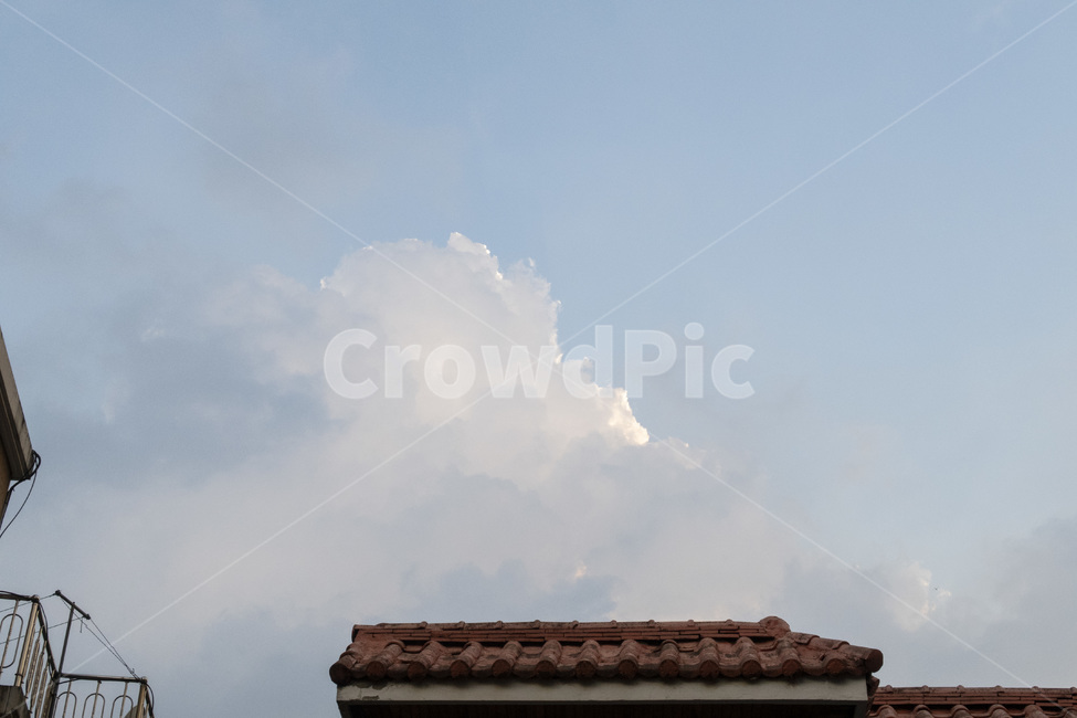 하늘,지붕,구름,여름,화창한,감성사진,sky,summer,roof,cloud