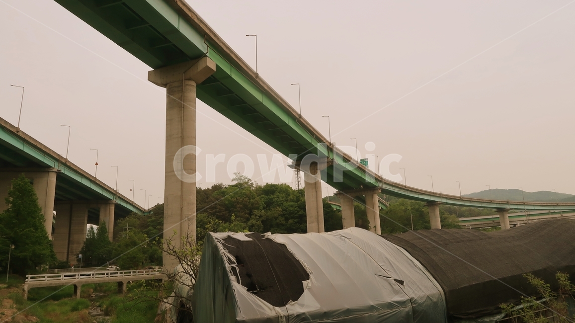 고가도로,도로,시골,길,나무,콘크리트,하이패스,다리,아래,밑,그린,초록,bridge,traffic,highway,road,overpass,transportation,architecture,urban,structure,concrete,route,curve