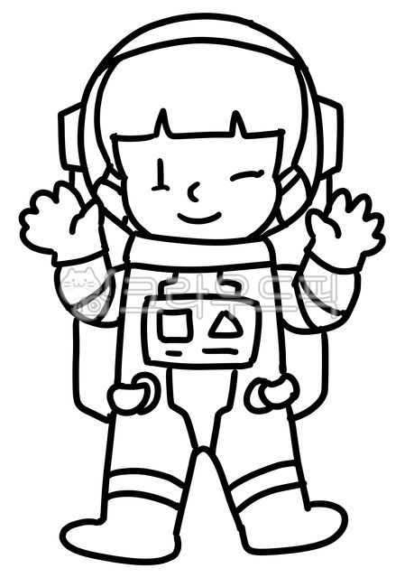 우주비행사,우주,비행사,색칠공부,일러스트,캐릭터,항공,항공우주,직업,진로,장래희망,장래,꿈,여자아이,여자,어린이,유아,아동