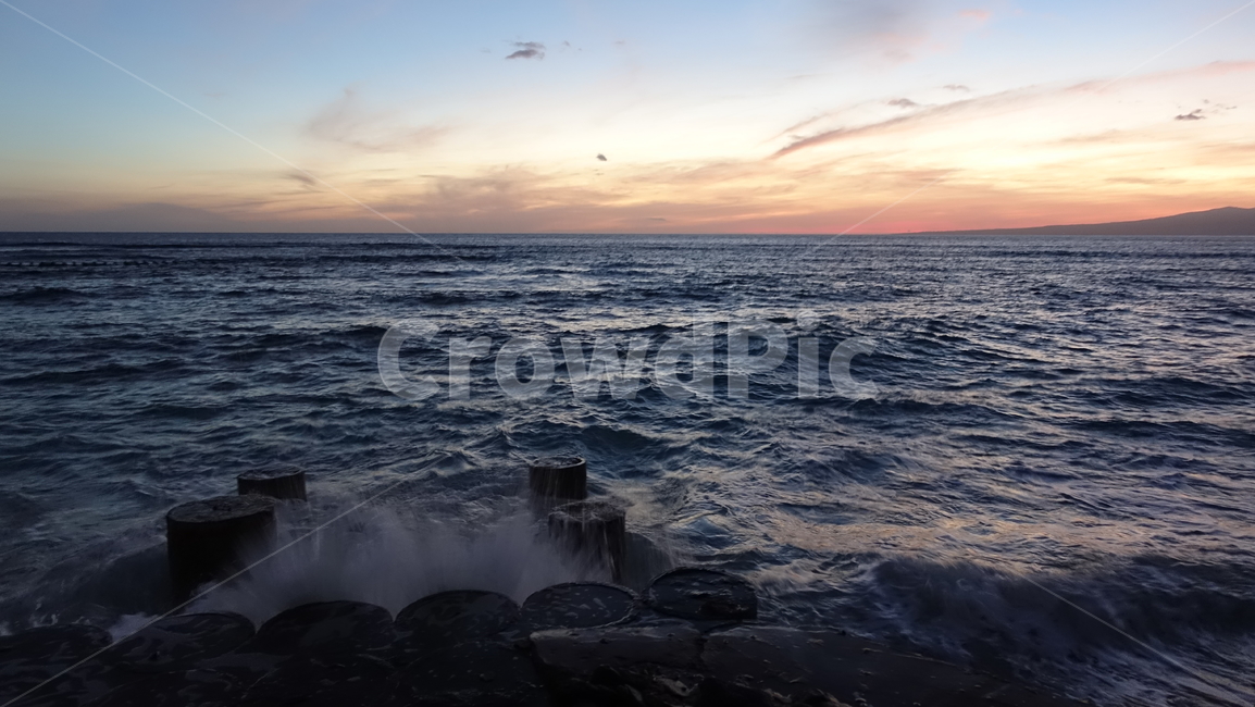 하늘,일출,바다,sky,sunset,sea,ocean,dawn,red,blue,빨강,파랑,노을,태평양,파도