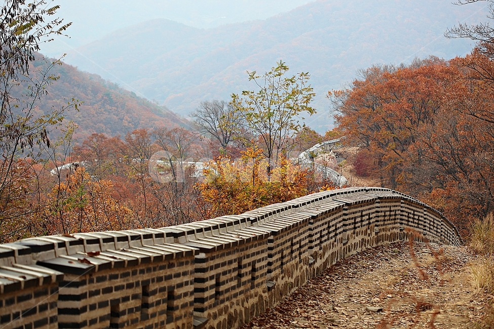 남한산성,성,성곽,단풍,낙엽,길,둘레길,숲,숲길,담,돌담,가을,자연,풍경,벽,울긋불긋,산성,식물,가을,계절,fall,autumn,season,한국전통,한국문화,korean traditional,korean culture,건축물,건물외관,exterior,building,structure,architecture,construction,road,도로