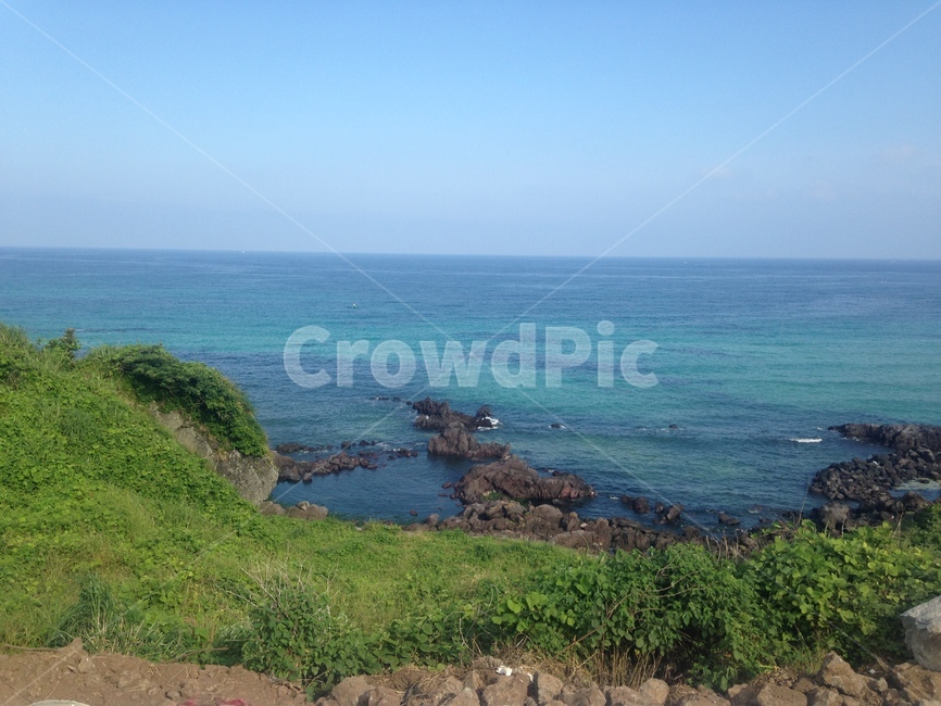 제주도,바다,풍경,여름,파도