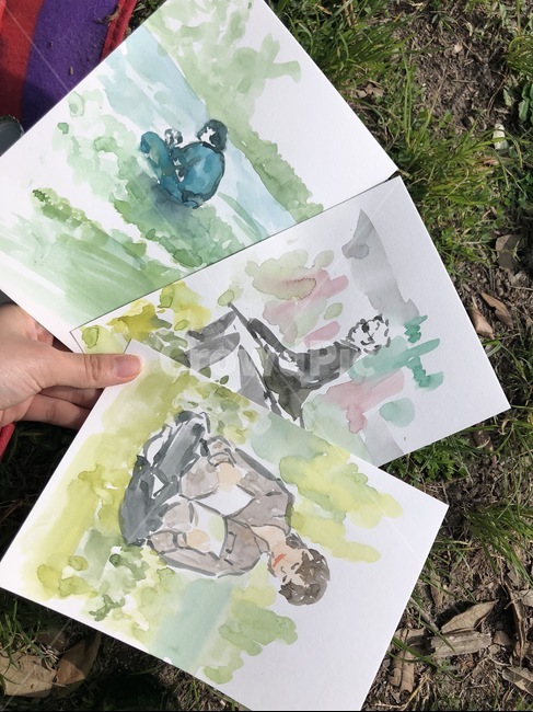 그림,수채화,종이,일러스트,드로잉