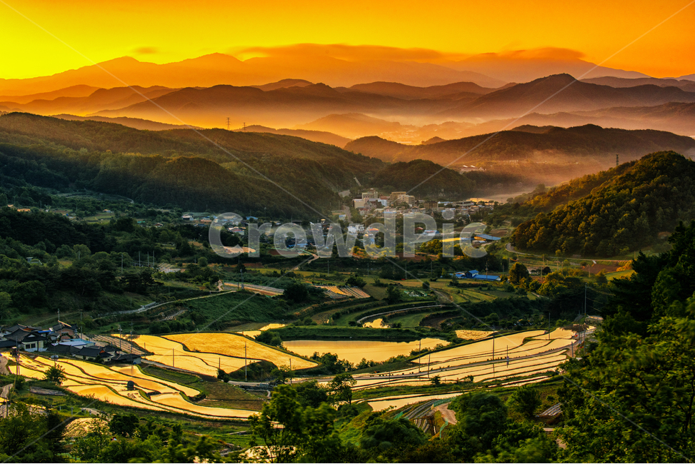 노을,시골풍경,석양,반영,시골마을,자연,풍경,nature,landscape,한국자연풍경,한국자연경관,korea nature landscape,시골,마을,country,rural,town,outdoors,옥외,scenery,경치,aerial view,조감도