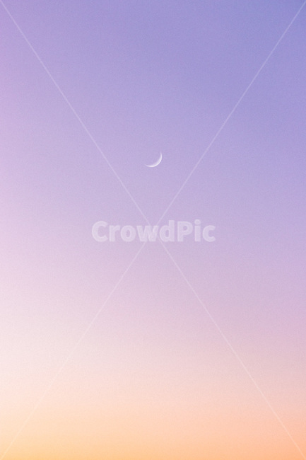 하늘,파스텔,색감,배경화면,nature,outdoors,자연,sky,초승달,도시,city,색채,colour
