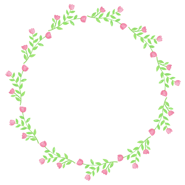 flower,꽃,봄,일러스트,튤립,장미,꽃잎,화사한,예쁘다,귀여운,축하,잎,넝쿨,나뭇잎,동그라미,리스,화관,원형,프레임,꽃다발,테두리,액자,수채화,색연필,spring,frame,그래픽,일러스트레이션,graphic,illustration