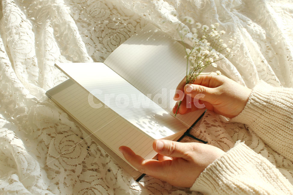 책,일기,일기장,다이어리,메모,기록,신체일부,몸,손,hand,body,diary,안개꽃,꽃,flower,레이스,꽃,flower,사람,인물,인간,human,person,신체일부,몸,body,감성,sensible,feeling,학용품,문구류,사무용품,school supplies,stationery,office supplies