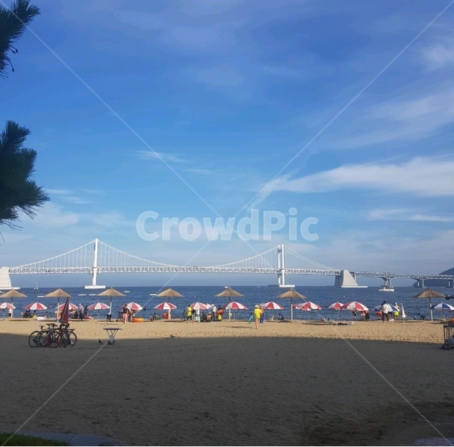 부산,광안리,바다,광안대교,노을,색채대비,beach,파도,해변