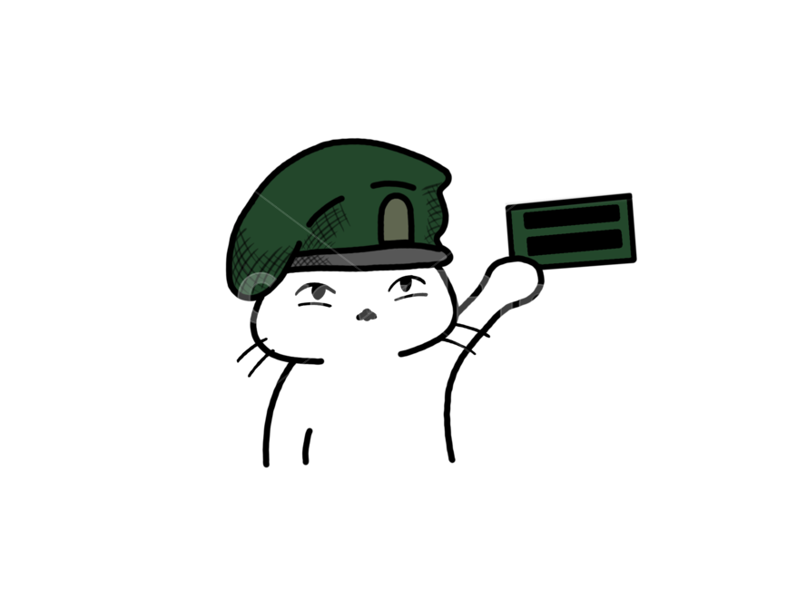 고양이,군대,귀여운,표현,표정,누끼,remove background,그래픽,일러스트레이션,graphic,illustration