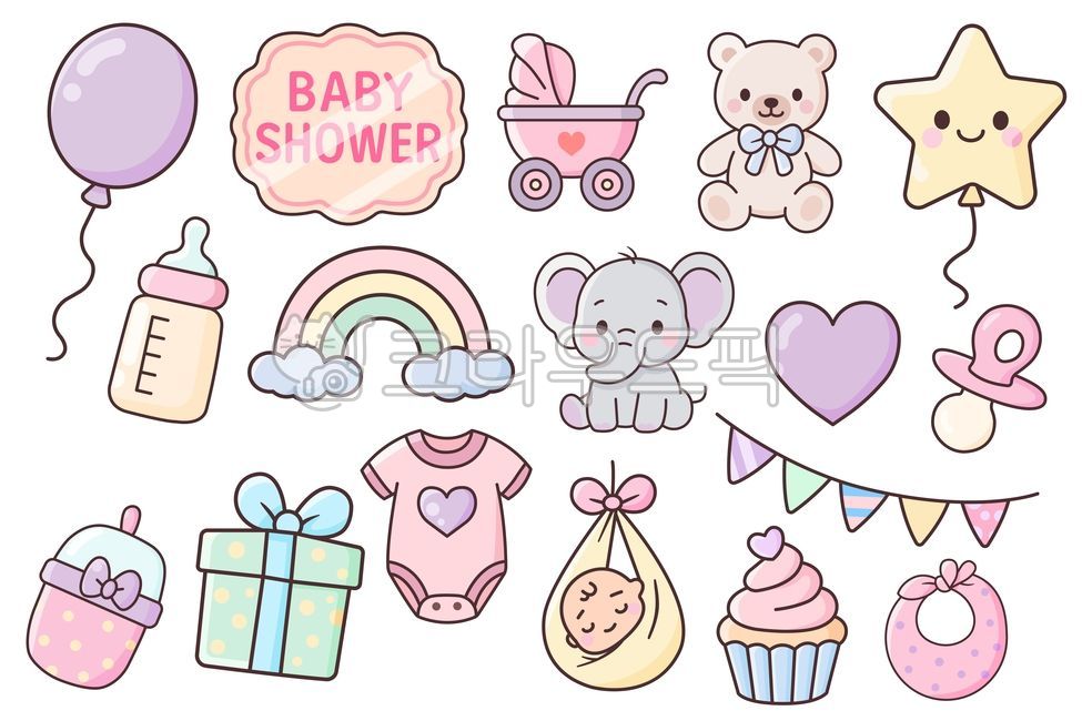 베이비샤워,babyshower,임신파티,출산파티,아기,아기용품,baby,babyelements,newborn,신생아,신생아파티,신생아용품,출산축하,임신축하,파스텔일러스트