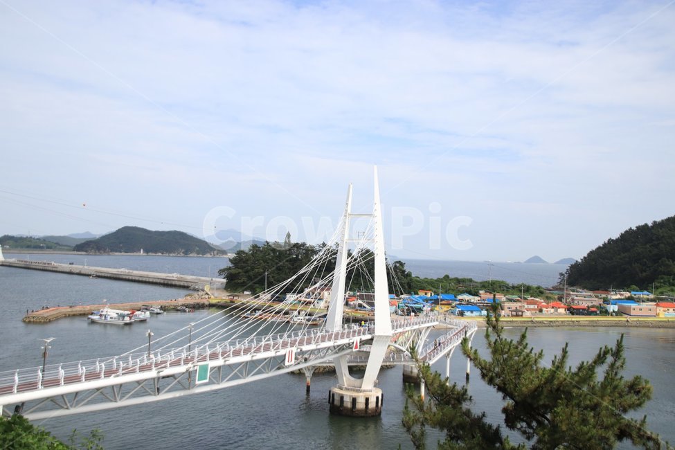 풍경,다리,섬,마을,진해,시골,마을,풍경,landscape,country,rural,town