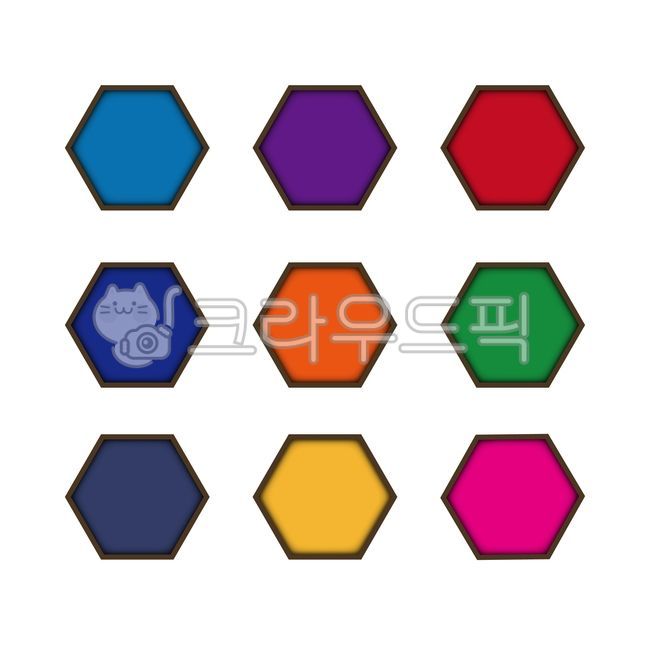 도형,육각형,입체육각형,그림자육각형,정육각형