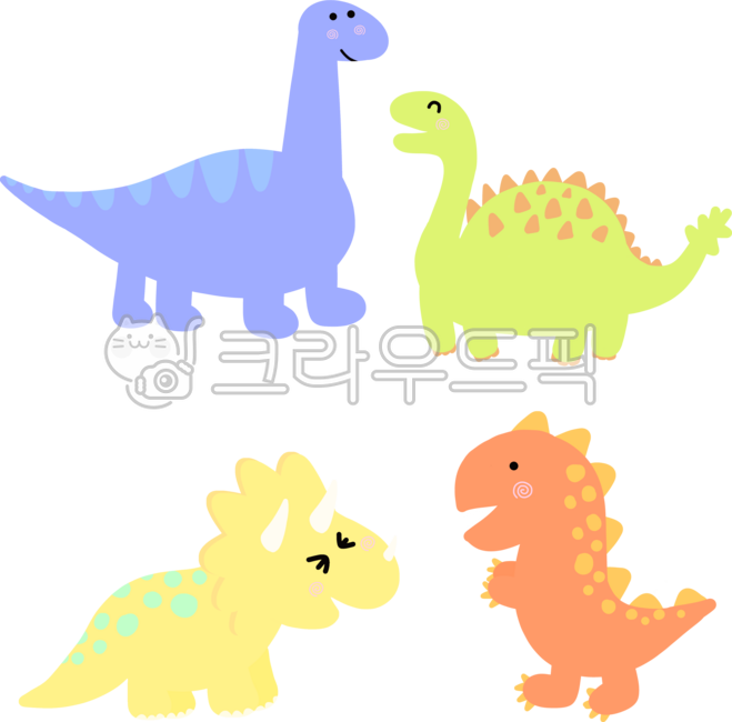 Dinosaur,Dinosaur Character,Dino,Cretaceous,Baby Dinosaur,Jurassic,Jurassic Dinosaur,Jurassic Park,Cute Dinosaur,Pastel Dinosaur,Simple Dinosaur,Herbivorous Dinosaur,Dinosaur Illustration Tyranno,Common Illustration,Tyranno,Brachino,Tricer