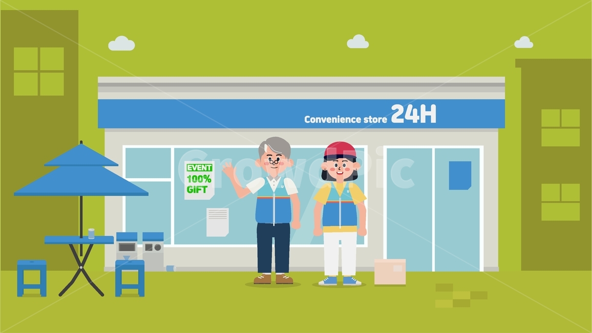 infographic,work,conveniencestore,part time,convenience store,market,part time job,24 hours,design,vector,illustration,job,worker