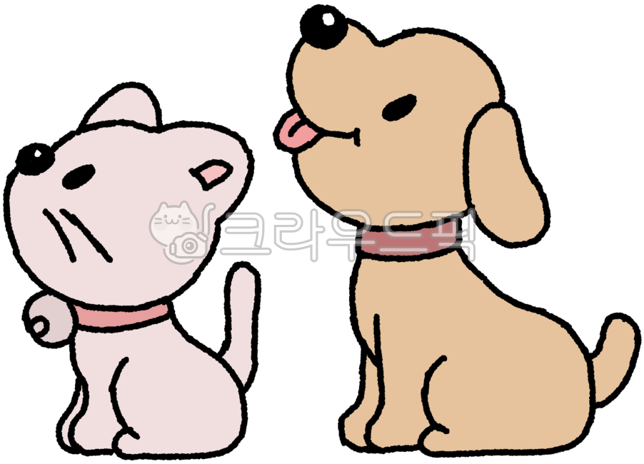 강아지,고양이,반려견,반려묘,귀여운,동물,일러스트