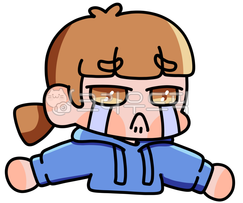 귀여운,귀여움,귀염,깜찍,그림,일러스트,슬픔,우울,기분안좋음,눈물,오열,부정