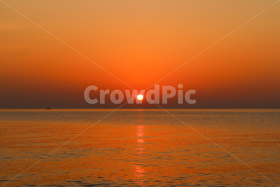 강릉,바다,일출,붉은색,sunrise,하늘,아침,새뱍,수평선,파도