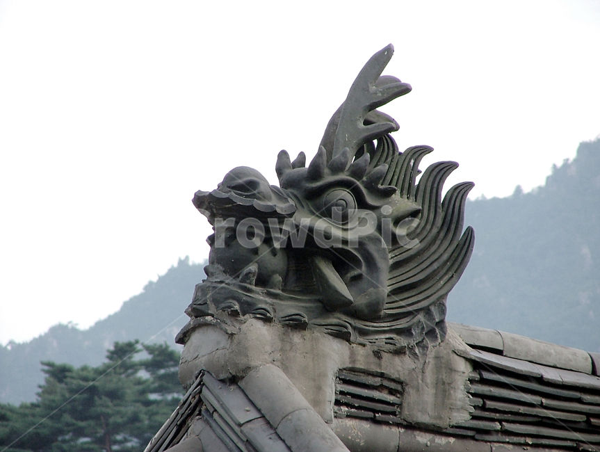 용머리장식,지붕,법당,반야용선,뱃머리,극락,배,장식,한국전통,한국문화,korean traditional,korean culture,조각상,동상,석상,조형물,statue,bronze statue,stone statue