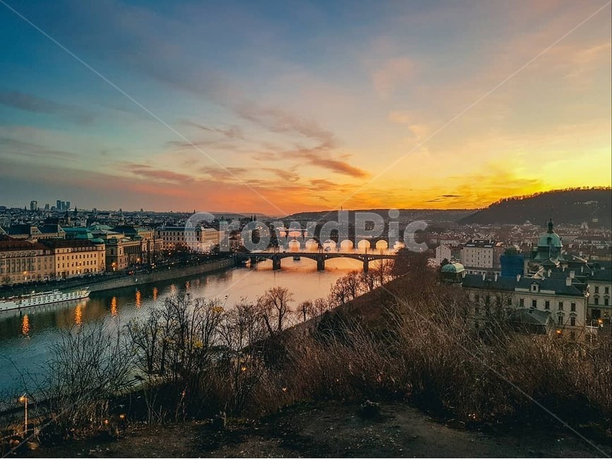 체코,프라하,크리스마스,야경,praha,czechrepublic,christmas,프라하성,일몰,하늘,구름