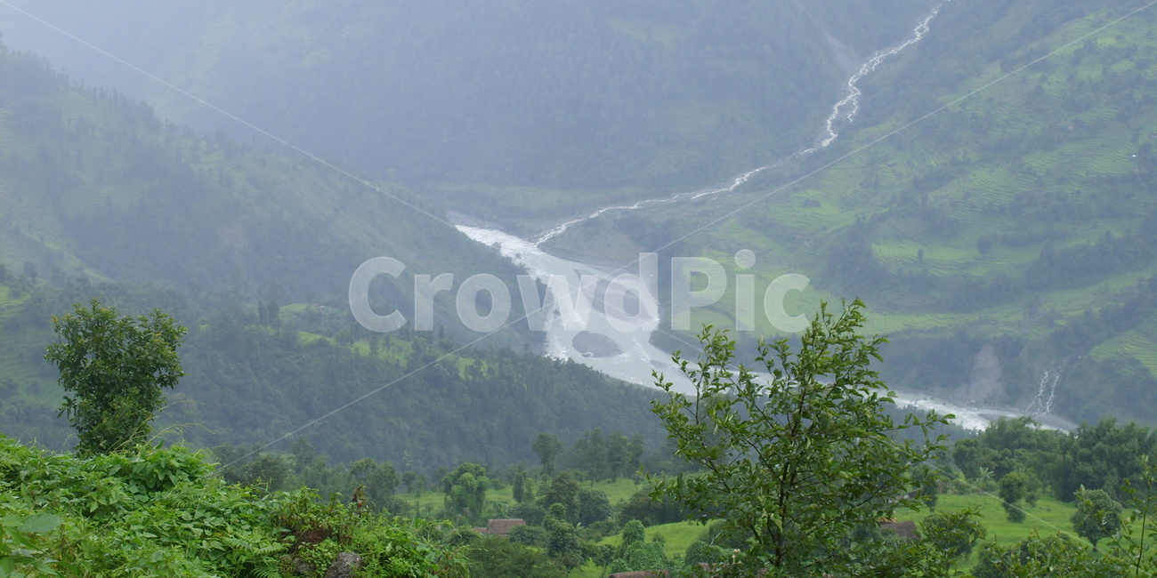 강,산,골짜기,계곡,산골,네팔,nepal