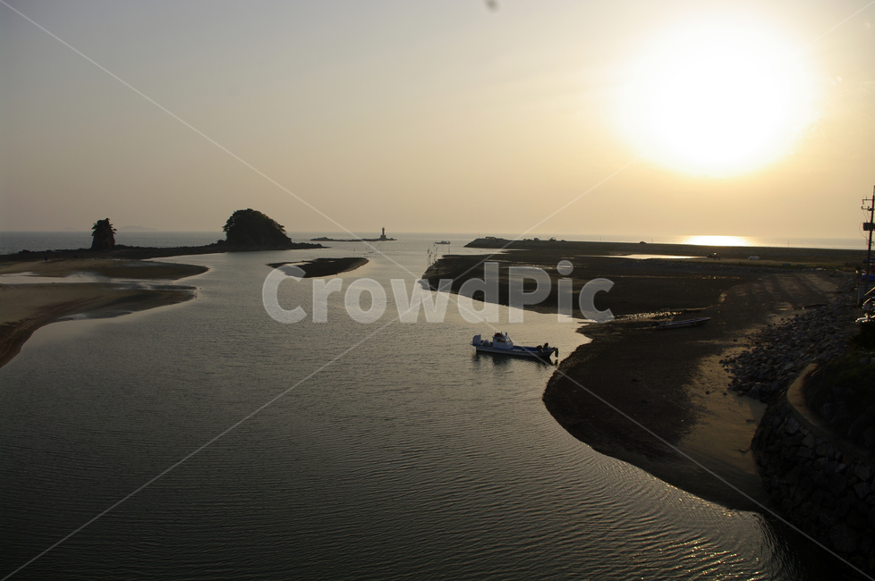 안면도,석양,바다,풍경,배,해안,꽃지해변,자연,풍경,nature,landscape,soil,흙,outdoors,옥외,sand,모래