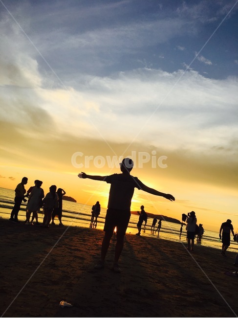 Tanjung Aru,Kota Kinabalu,beauty,shadow,pretty sky,pretty sunset,healing,Beach,4 sunsets,sunset,silhouette,energy